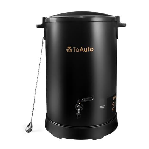 TOAUTO 30Lbs Digital Commercial Wax Melter for Candle Making Large Electric Wax Melting Pot for Candle Making Business with Temperature Control & Quick Pour Spout AC120V / 1100W