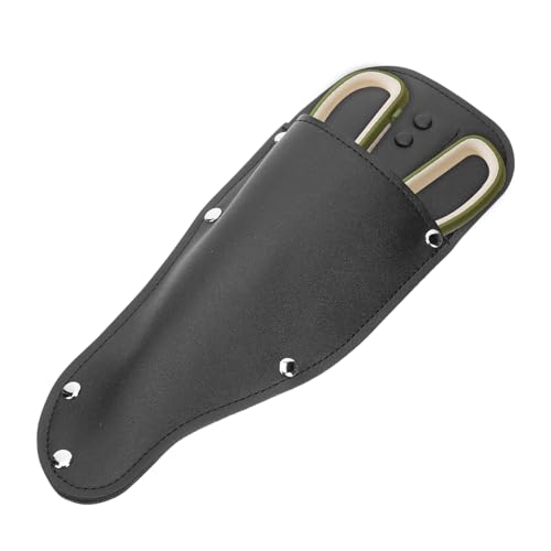 YOSADIER レザー製剪定鋏ケース 保護カバー付き ガーデニング用剪定ばさみポーチ 軽量で な収納バッグ 腰掛け可能で指を傷けず錆びにくい修