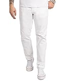 Zwei Seitentaschen / Zwei Gesäßtaschen / Patch hinten am Bund / Zip Fly / verdeckter Hosenschlitz / Reißverschluss / Abgesteppter Saum / Ton-in-Ton-Nähte / Sehr bequem zu tragen