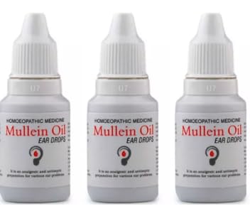 3 x10ml Mullein Ear Drops for Ear Pain, Ear infections, Earache, Excessive Hardened Ear Wax Removal, swimmer's Ear - Effective Relief