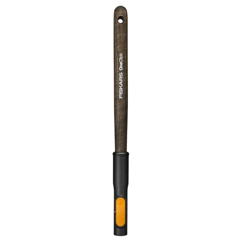 Fiskars OneClick FSC Manche en Bois S, Manche Court en Frêne Traité à la Cire, Changement Facile en Un Clic, Adaptateur QuikFit Vendu Séparément,...