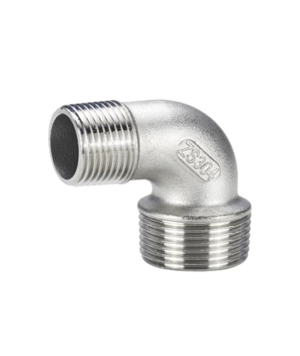 Coude de réduction inox 304 double fil extérieur raccord 90°