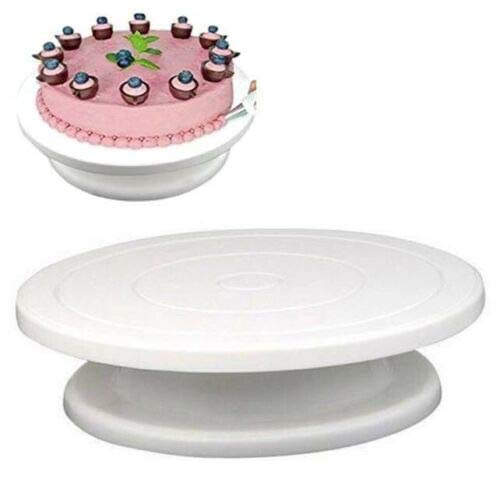 Cake Turntable, Cake Rotating Plate Stand 11" Cake Decorating Equipment Rotating Revolving Icing Kitchen Display Stand 28cm