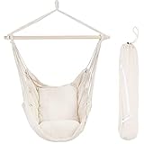 Lazy Daze Hammocks Hanging Rope Hammock Chair Swing Seat with Two Seat Cushions and Carrying Bag,...