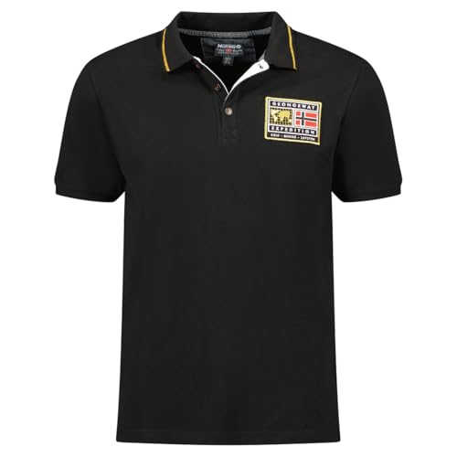 Geographical Norway Kariteama Men Camisa de Polo, Negro, 3XL para Hombre