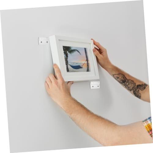 Image of 4pcs Frame Hooks Elegant Picture Hangers for Wall Decor Heavy-Duty Hardware for Easy Picture Hanging for Apartment Aesthetic and Space-Saving