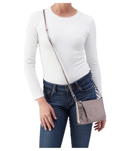 Image of HOBO Darcy Leather Convertible 3-in-1 Crossbody Bag with Removable & Adjustable Strap, Exterior Phone Slip Pocket