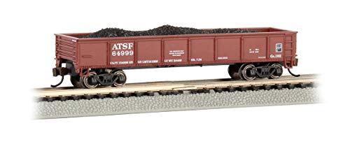 Bachmann Trains - 40' Gondola Car - ATSF (red Oxide) with Removable Coal Load - N Scale