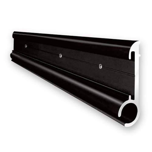 RV Awning Trim, Aluminum RV Insert Roof Trim, 51 Length Black Camper Trailer Awning Rail (2 Trim Pieces, Black)