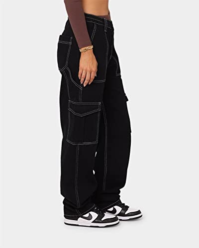 Womens High Waist Fashion Stylish Bodycon Straight Leg Pockets Boyfriend Casual Denim Jeans Pants4