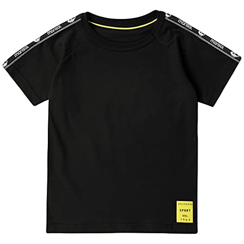 Camiseta em meia malha, Marisol, meninos, Preta, 16
