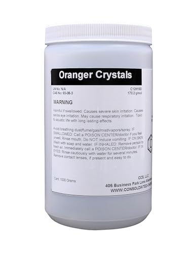 Oranger Crystals 99% Pure - Premium-Quality Industrial and Laboratory Grade - Fragrance Compound, Flavoring, Cleaning Products, and Industrial Applications - 500 Grams