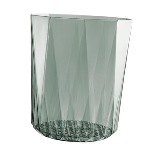 Caneca de basura transparente abierta 10 L gris miniatura 6