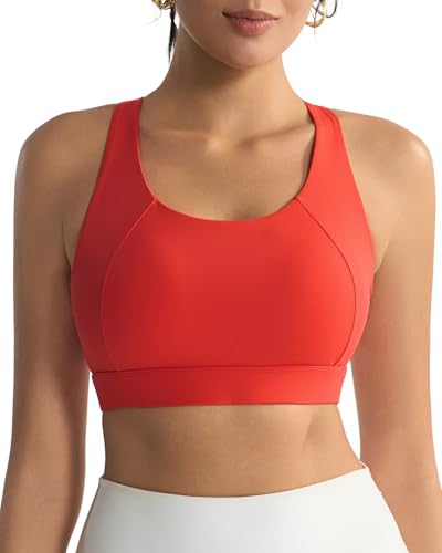 Image of RUNNING GIRL High Impact Sports Bras for Women, High Support Running Strappy Women's Sports Bra with Sewn in Pads