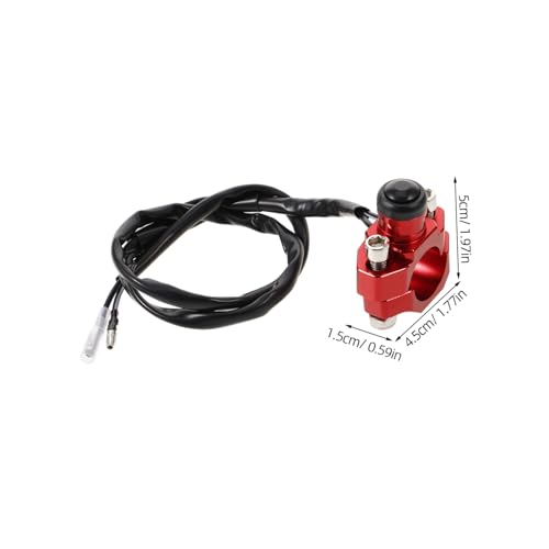 Interruptor de parada para moto y ATV en color rojo con diseño multifunción 2