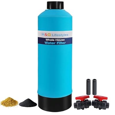H&G Lifestyles Whole House Water Filter System, NSF Certified KDF Water Filtration System for Well Water & City Water,Silver-Enhanced, Remove Chlorine Heavy Metal Odor, Improve Water Taste, 700,000Gl