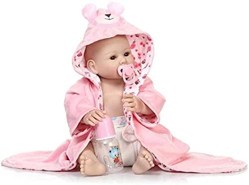 MWKL 50 Cm/20 Zoll Vollsilikon Simulation Wiedergeburt Baby Puppe Mädchen Spielzeug Früherziehung Geschenk, Reborn… – Bild 2