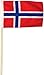 Produktbild Fahne Flagge Norwegen 30 x 45 cm mit Stab