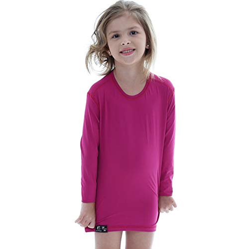 Camiseta UV Protection Infantil UV50+ Tecido Ice Dry Fit Secagem Rápida – 12 Rosa