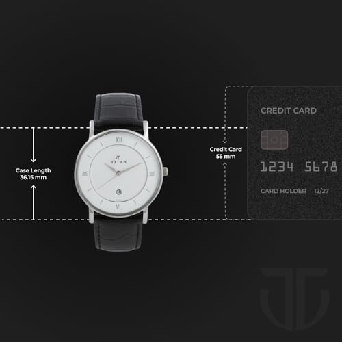 Titan Analog White Dial Unisex Watch-NM9162SL04 - Image 5