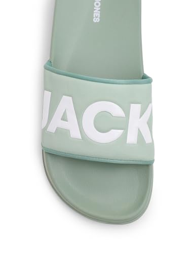 Image of JACK&JONES Men's Oversized Logo Print Pool Sliders