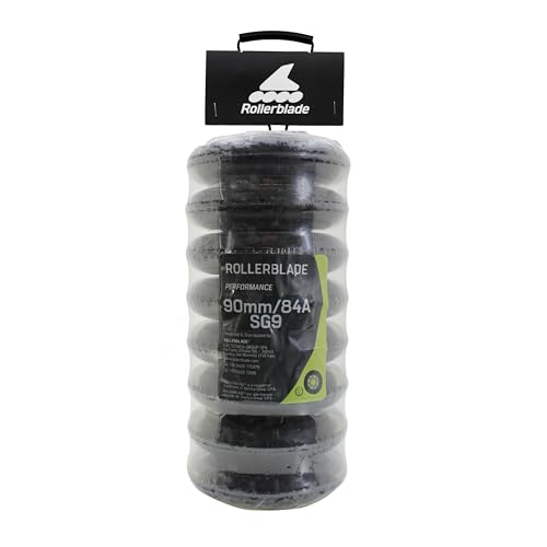Rollerblade 90MM/SG9 Wheel/Bearing XT, 8 Inline Skate Rollen, Ersatzräder, Unisex, Klar, 90mm/SG9