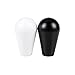 Avisiri 2X Arcade Joystick's Oval Balltop, Arcade Ellipse Topball Handle use for 2 Player Arcade Joystick DIY Kit Sanwa Joystick MAME Jamma Part (White & Black)