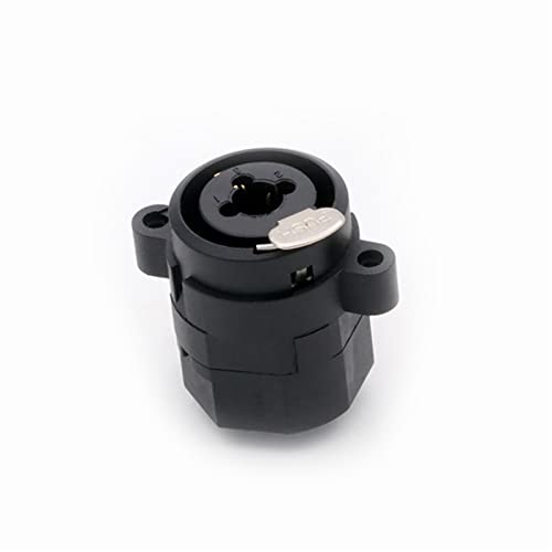 Conector chasis XLR hembra de 7 pines de ángulo recto para montaje en panel, 10 uds 4