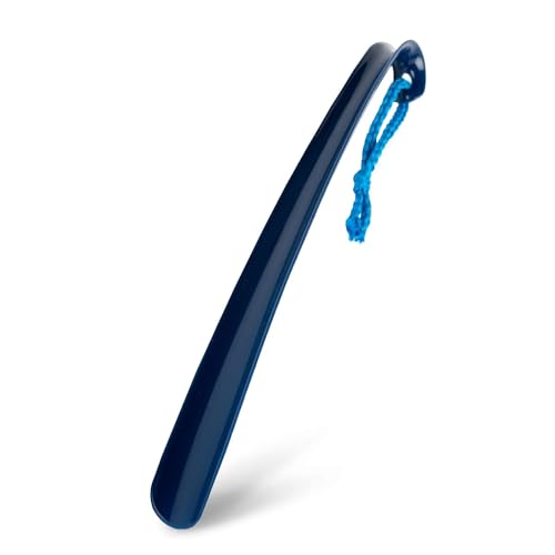 Blue Badge 43cm Shoe Horn Extra Long Handled Navy Plastic Shoe