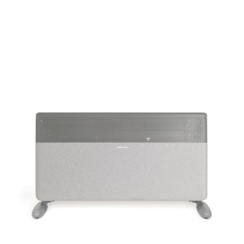 CREATE/WARM TEXTILE INVERTER/Convector de pared o suelo con WiFi negro con patas/Tecnología Inverter, 4 modos, 10 potencias, apto para baño, programable, control app, 2000W