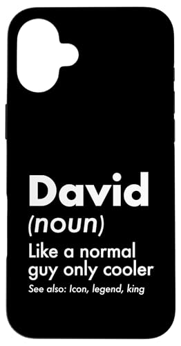 David Like A Normal Guy Only Cooler Legend King �t�@�[�X�g�l�[�� �X�}�z�P�[�X iPhone 16 Plus �p