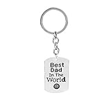 Father's Day Gifts Best Dad in the World Keychain Ring Christmas Birthday Gifts for Dad Daddy Grandpa Papa