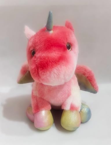 Image of Niku Unicorn Baby with Wings Stuffed Soft Toy for Kids Girls Baby Boy | Teddy Bear Plush | Best Gift for Birthday Valentines Anniversary (33 cm, Red)