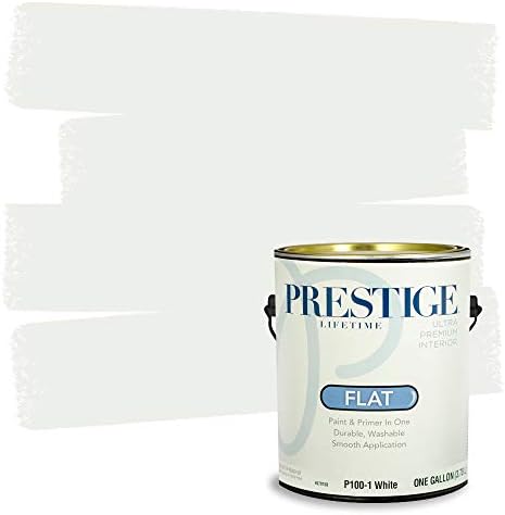 PRESTIGE Paints Interior Paint and Primer in One, 1 Gallon, Flat, White