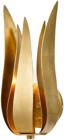 Crystorama Broche 1 Light Antique Gold Sconce