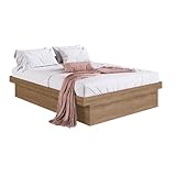 Cama Box Casal Queen com Baú Cb1160 158x198cm Haste Articulável Aço Marrom - Art In Móveis