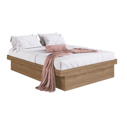 Cama Box Casal Queen com Baú Cb1160 158x198cm Haste Articulável Aço Marrom - Art In Móveis