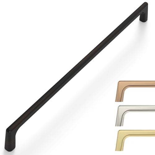Image of 9BUILD 6 Pack Oil Rubbed Bronze Cabinet Pulls - 12.6 Inch Wardrobe & Cabinet Handles - Bronze Kitchen & Drawer Handle