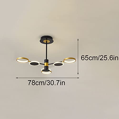 Kaikea Led Three-Color Chandelier,Rustic Vintage Ceiling Light Fixture,Metal Acrylic,Mid Century Pendant Lighting,Modern Foyer Adjustable Height Hanging Light,For Dining Living Room #TOP4