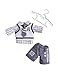 YMY Ob11 Doll Clothes 1/12 Scale Shirt Tie Waistcoat Pants Boys Uniform Set for BJD GSC Doll Clothing(Blue)