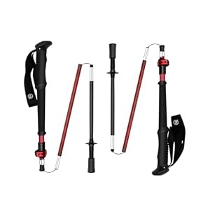 Ultralight Carbon Fiber Trekking Poles – 198g Adjustable Folding Hiking Poles for Backpacking (110–130cm), Thru-Hiking, Trail Running – Strider Z Compact Collapsible Hiking Pole | 0.4 Lbs Adjustable Folding Hiking Poles (43–51 Ines), Compact Collapsible Pole for Backpacking, Thru-Hiking & Trail Running
