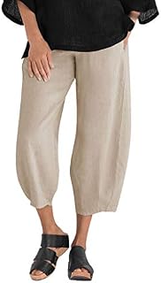 Womens Casual Pants Petite Casual Solid Band Women Cotton Pants Pants Leg Elastic Trousers Loose Wide Pants Casual Short Pants for Women