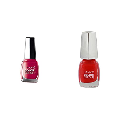 Image of Lakme True Wear Color Crush Nail Color, Red 24, 9ml & Lakme True Wear Color Crush Nail Color, Reds 31, 9 ml