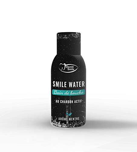 Denti-smile - Smile Water Mundbad mit Aktivkohle – Zahnaufhellung – frisches Aroma Mint – 300 ml Flasche