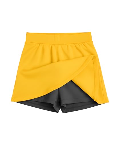 Image of KYDA KIDS Girls 100% Pure Cotton Skater Skirt with Attached Inner Shorts | Ideal for Summer Sports, Play & Casual Wear | Comfortable Fit for Girls Aged 2-16 Years