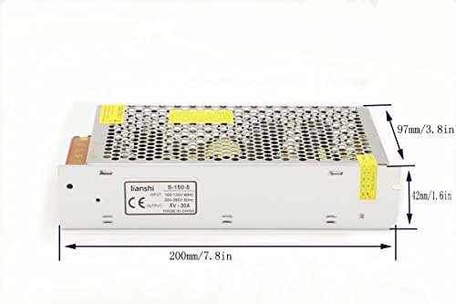 LianShi 5V 30A 150w Universal Schaltnetzteil geregelter Transformator urzschluss und Überstromschutz AC220V to DC5V Für industrielle Automatisierung 3D-Drucker LED-Licht – Bild 4