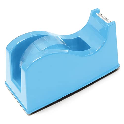 Mr.r Desktop Tape Dispenser, Sublimation Masking Tape Dispenser, Adhesvie Roll Holder With Weight Nonskid Base Blue For Heat Press Transfer Printing Tape (Fits 1'' & 3'' Core) #TOP2