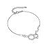 Panda Jewellery - Pulsera de mujer de plata 925, pulseras brillantes, joya elegante, longitud ajustable, pulsera serotonina, viene con caja de regalo, Plata de ley