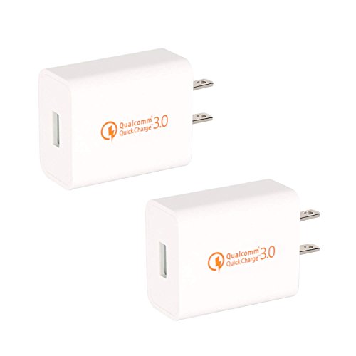 Quick Charge 3.0 USB Wall Charger 18W for iPhone X/8/7 plus/7/6/6 Plus, Samsung Galaxy Note8/S8/S8+, LG G6/V20, HTC 10 and More