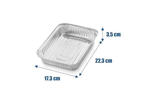 Cuki Vaschette Alluminio con Coperchi, 4 Porzioni, 6 Confezioni da 3 Pezzi - Immagine 3
